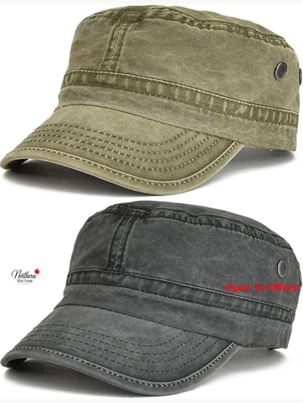 Washed Cotton Baseball Cap Adjustable Unisex Sport Hat